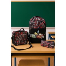 Newbag Speed Car Erkek Çocuk Sırt Ilkokul Çantası-3'lü Set