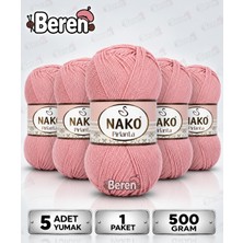 Nako Pırlanta - 5408 Yaz Pembe - 5'li Paket - 100GR/225M - El Örgü Ipi - Amigurimi-Hırka- Kazak- Bandana-Bebek Ipi