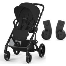 Cybex Balios S Lux Black | Moon Black + Ana Kucağı Adaptörü
