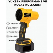 My Best Store Ahv-18 Turbo Hava Üfleyici | 4 Kademe Hız | 21V 431W Kablosuz Blower | 32.000 Rpm’’