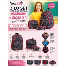 Newbag Tropikal Kız Çocuk Sırt Ilkokul Çantası-3'lü Set (Yeni Sezon)