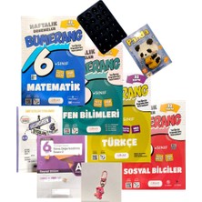 Günay Yayınları Bumerang 6.sınıf Haftalık Deneme 4'lü Set+Ankara Yayınları ve Gizli Yayınları Deneme+Lego+Vantuz+Çanta Süsü
