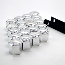 Brf Store Shopandenjoy Renkli Bijon Kapagi Plastik Gri Renk Altigen 17 mm Bijon Uyumlu 20 Adet -