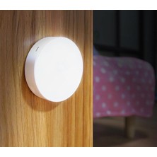 Brf Store Shopandenjoy Amber LED Hareket Sensörlü Ledli Gece Lambası Şarj Edilebilir, Taşınabilir 4000K Günışı