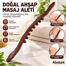 Abnturk Ahşap Masaj Aleti-Vücut Spa Masajı Lenfatik Kürek Kas Gevşeme Ahşap Guasha Sopa Rahatlatıcı Masaj Aleti