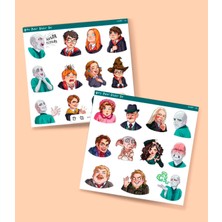 Minithingsart Karakter Emoji Seti 2 Li Sticker Set Harry Potter Karakterleri Emoji Süsleme Etiket Çıkartmaları Telefon Etiketi