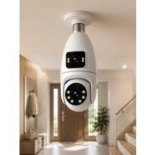 Uslucan Alışveriş Wi-Fi Çift Lens Ampul Kamera  Akıllı Ev Güvenliği