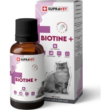 Supravet + Zinc + Multi Vitamin Kediler Için Tüy Sağlığı Damlası Plus +B For Biotine Damla 100 ml