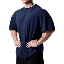 Brf Store Shopandenjoy Genius Erkek Spor Tişört Oversize Fitness & Gym Antrenman Tişörtü (Düz, Oversize)