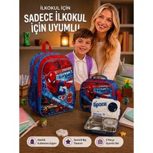 Okavango 3'lü Erkek Çocuk Ilkokul Ortaokul Çanta Seti, Okul Çantası Paslanmaz Çelik 3 Bölmeli Geniş ve Derin Beslenme Kabı 1050ML