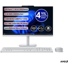 Lenovo A105 Aıo Amd Ryzen™ 5 40 16GB 512GB SSD 23.8" Fhd IPS Freedos Aıo Monitör Bılgısayar Pc