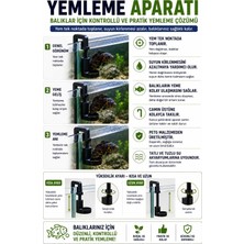İsis Royal Akvaryum Balık Yemleme Aparatı | Ayarlanabilir Vidalı Yemlik | Cam Kenarı Yemleme Tüpü