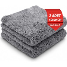 Brf Store Shopandenjoy Wonkey - Oto Pasta Cila Parlatma Bezi, Mikrofiber Peluş Araba Temizlik Cilalama Bezi, K