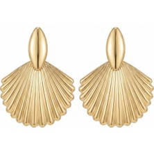 Ma Gold Kabuk Tasarımlı Küpe