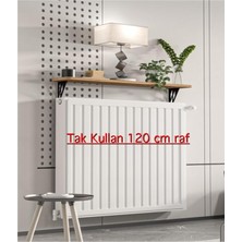 Brf Store Shopandenjoy Montajsız Çam Petek Üstü Metal Raf, Kalorifer Peteği Raf Dresuar Uçan Raf 120 cm 200100