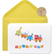 Brf Store Shopandenjoy Papyrus Zarflı Bebek Teşekkür Kartları, Oyuncak Tren (12-Sayım)
