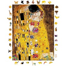 Brf Store Shopandenjoy Ahşap Puzzle Yetişkin - Gustav Klimt Öpücük - 450 Parça, 29 x 39 cm - Yapıştırıcı Folyo
