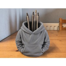 Brf Store Shopandenjoy Kapüşonlu Sweatshirt Kalemlik – 3D Baskı Masaüstü Organizer-Gri