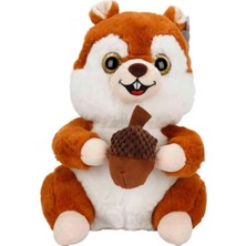 Brf Store Shopandenjoy Sevimli Peluş Sincap 30 cm Oyuncak Uyku Arkadaşım, Kahverengi, Unisex