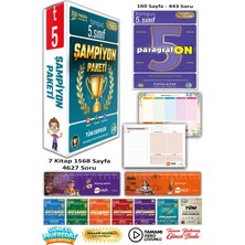 Tonguç Akademi 5. Sınıf Şampiyon Paketi Tüm Dersler Soru Bankası Set - Paragrafon - 8 Kitap
