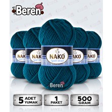 Nako Sport Wool - 2273 Şelale - 5'li Paket - 100GR/120M - Hırka-Kazak-Atkı-Bere-Patik-Yelek, El Örgü Ipi