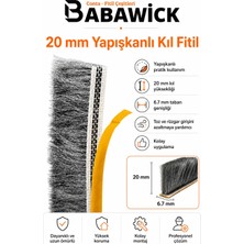 10 Metre Yapışkanlı Kıl Fitil Cam Balkon ve Alüminyum Kapı Pencere Fırça Fitili 8-10-12-15-20MM