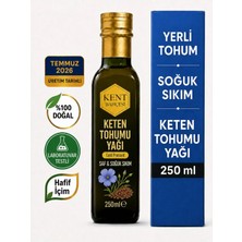 Kent Bahçesi Keten Tohumu Yağı 250 ml Soğuk Sıkım %100 Saf Doğal Keten Yağı Cold Press Yerli Tohum