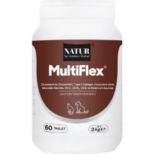 Natur Multiflex 60 Tablet Kedi ve Köpek Çok Yönlü Eklem, Kıkırdak & Iskelet Destek Takviyesi (Glukozamin, Kondroitin & Msm)