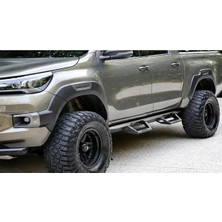 Tmz Garage Volkswagen Amarok 2022+ Ayak Basma Platformlu Demir Yan Basamak Seti Off Road Metal Basamak Sağ Sol