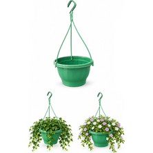 Tunç Botanik YEŞİL MAKROME SAKSI 2.5 LT / 21 CM (ASKI DAHİL 50 CM)