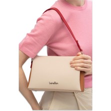 Benetton BNT_1847 17X25X9 Çapraz Bej Kadın Çanta