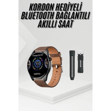 Karg Najmaddin Akıllı Saat Yuvarlak Ekran Sesli Görüşme Özellikli Siyah Akıllı Unisex Kol Sa