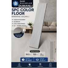 Renkli Duvarlar 2,23M² Alan Kaplar Spc Parke 4+1mm Plastik Suya Dayanıklı Kilitli Geçmeli Zemin Kaplama Dumanlı