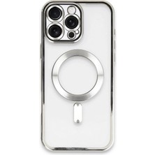 Marsilyan™- Apple Iphone 16 Pro Kılıf Kross Magneticsafe Kapak - Gümüş