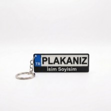 Kişiye Özel Isimli Plaka Anahtarlık Kabartmalı Araba Plakalık Hediyelik Anahtarlık