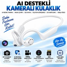 Azurtech     Aı Kameralı Bluetooth Kulaklık 8mp Video Kayıt Anlık Çeviri Akıllı Kulaklık