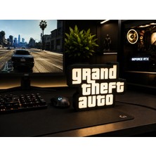 Dekor Atölye Gta Gaming Oyun Lambası – Oyuncu Odası Masa Lambası, LED Dekoratif Gece Lambası
