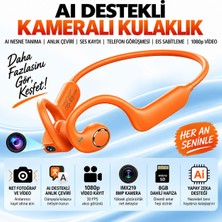 Azurtech     Aı Kameralı Bluetooth Kulaklık 8mp Video Kayıt Anlık Çeviri Akıllı Kulaklık