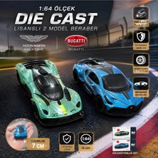 Boratila Toys 1:64 Ölçek Orjinal Lisanlı Metal Die Cast 2 Li Set Bugatti Divo ve Aston Martin Valkyrıe