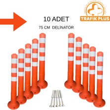Trafik Plus 10'lu Delinatör Set 75 x 8 cm , Esnek Duba