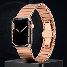 Apple Watch 11 10 46MM 4 5 6 7 8 Se Ultra Uyumlu 42 44 45 49 mm Uyumlu  Titanyum Paslanmaz Çelik Kordon