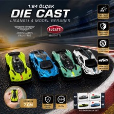 Boratila Toys 1:64 Ölçek Orjinal Lisanlı Metal Die Cast 4 Lü Set Bugatti Divo ve Aston Martin Valkyrıe- Set 4