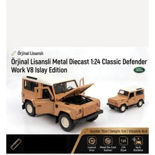 Boratila Toys 1:24 Ölçek Orjinal Lisanslı Diecast Metal Defender Work V8 Islay Edition Araba ( Kahve )