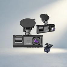 Gees Global Akıllı 3 Kameralı Araç Kamerası Full Hd Trafik Kaydedici