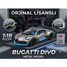 Boratila Toys 1:18 Ölçek Orjinal Lisanslı Diecast Metal Bugatti Divo Araba ( Gri )