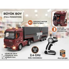 Boratila Toys Büyük Boy 2.4 Ghz Uzaktan Kumandalı Dorseli Konteyner Tırı Kapıları Açılır Full Fonksiyon Rc Tır Pilli