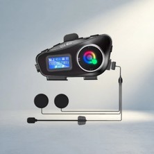 Gees Global Suya Dayanıklı Bluetooth Kulaklık LCD Ekranlı Motosiklet Kaskı
