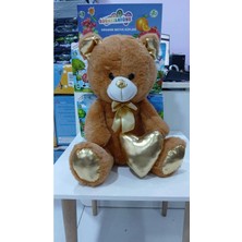 Boratila Toys 45 cm Oturan Kalpli Sevimli Kahverengi Peluş Ayı