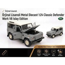 Boratila Toys 1:24 Ölçek Orjinal Lisanslı Diecast Metal Defender Work V8 Islay Edition Araba ( Gri )