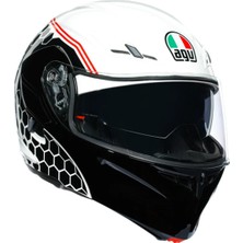 Agv Compact St Mlt Plk Detroıt Whıte Black - Beden L